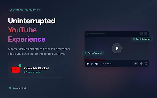 ดาวน์โหลด Luna Adblock ล่าสุด – บล็อกโฆษณา YouTube ฟรี ใช้งานง่าย - Screenshot 2