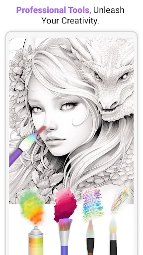 ดาวน์โหลด InColor™ ล่าสุด – ระบายสีรูปภาพ AI และผ่อนคลายฟรี - Screenshot 4