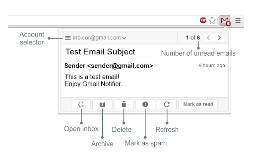 ดาวน์โหลด Notifier for Gmail™ ล่าสุด – แจ้งเตือนอีเมลหลายบัญชีฟรี - Screenshot 1