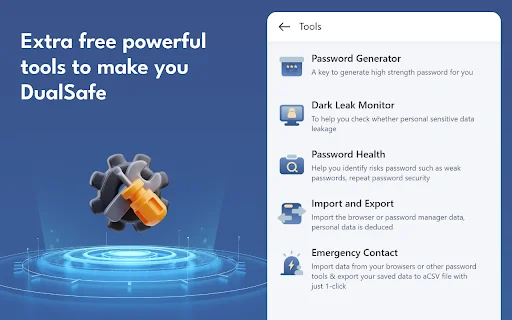 DualSafe Password Manager ดาวน์โหลดฟรี – จัดการรหัสผ่านปลอดภัยและใช้ง่าย - Screenshot 5