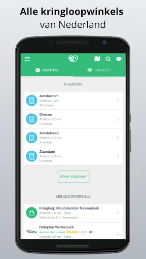 ดาวน์โหลด Kringloop App ล่าสุด – ค้นหาร้านขายของมือสองในเนเธอร์แลนด์และเบลเยียม - Screenshot 1