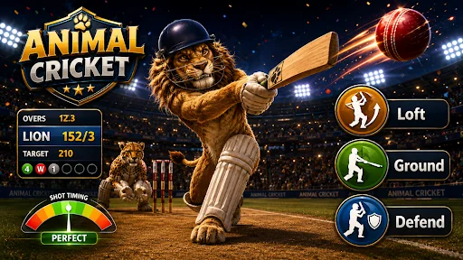ดาวน์โหลด Animal Cricket ล่าสุด – เกมคริกเก็ตสัตว์น่ารักเล่นฟรี - Screenshot 4