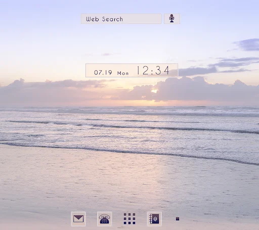 ดาวน์โหลด Morning Glow Theme +HOME ธีมทะเลแสนสงบฟรีสำหรับ Android - Screenshot 1
