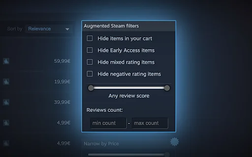 ดาวน์โหลด Augmented Steam ล่าสุด – ตัวช่วยเปรียบเทียบราคาเกม Steam - Screenshot 4