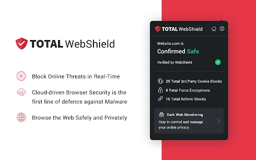 ดาวน์โหลด Total WebShield สำหรับ Chrome – ป้องกันไวรัสและมัลแวร์ฟรี - Screenshot 5