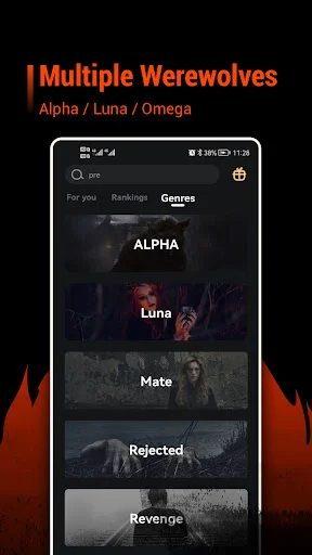 AlphaFiction ดาวน์โหลดนิยายมนุษย์หมาป่าและนิยายรักโรแมนติกฟรี - Screenshot 4