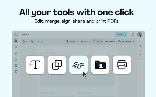 ดาวน์โหลด Lumin PDF Editor ส่วนขยาย Chrome แก้ไข เซ็นชื่อ PDF ฟรี - Screenshot 1