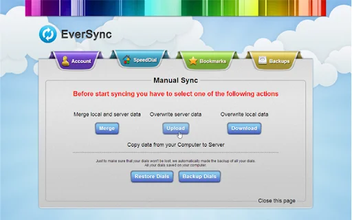 ดาวน์โหลด EverSync ล่าสุด – ซิงค์บุ๊กมาร์กและสำรองข้อมูลฟรี - Screenshot 3